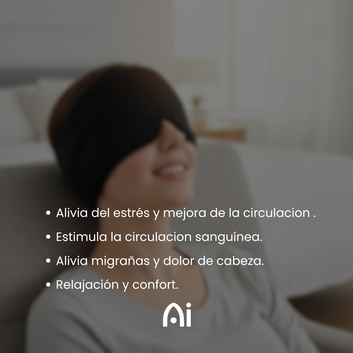 Gorro Mascara De Gel Frío Anti Migraña