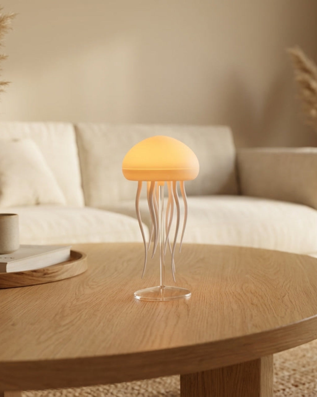 Medusa flotante con luces