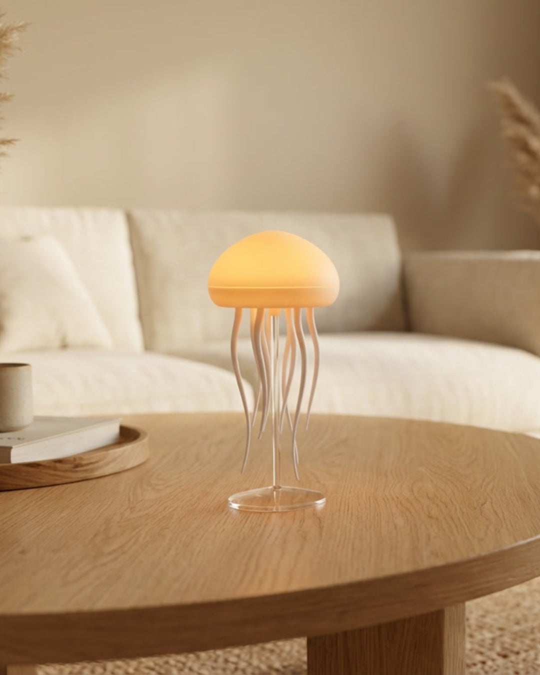 Medusa flotante con luces